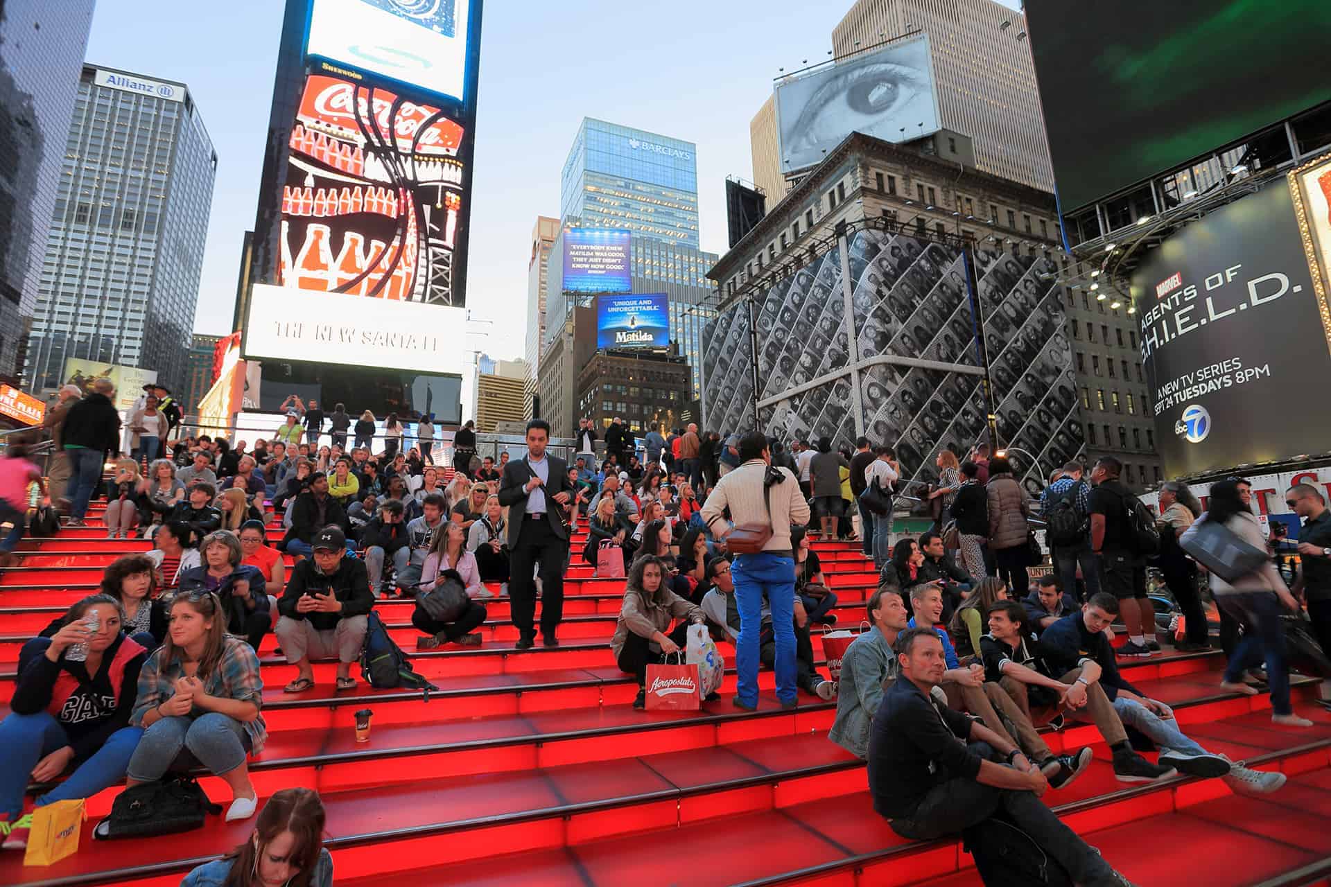 red steps times square