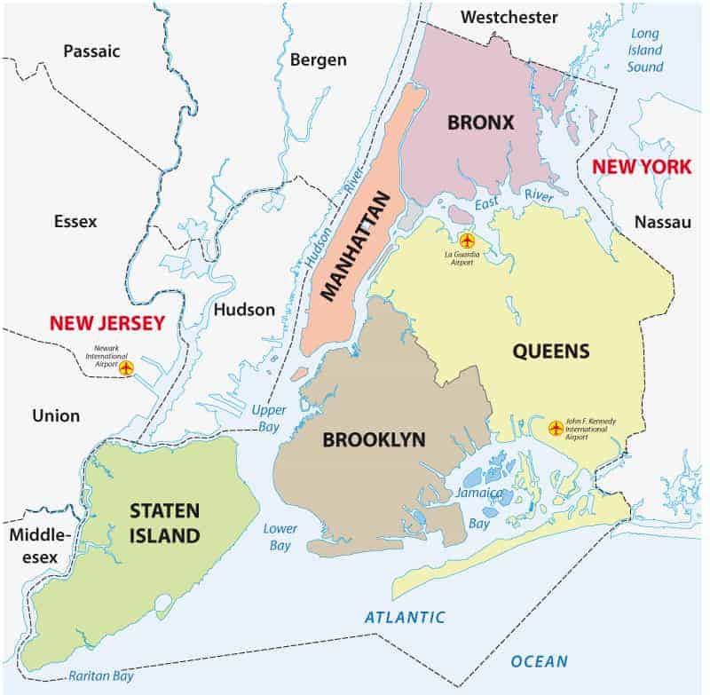 map of new york city
