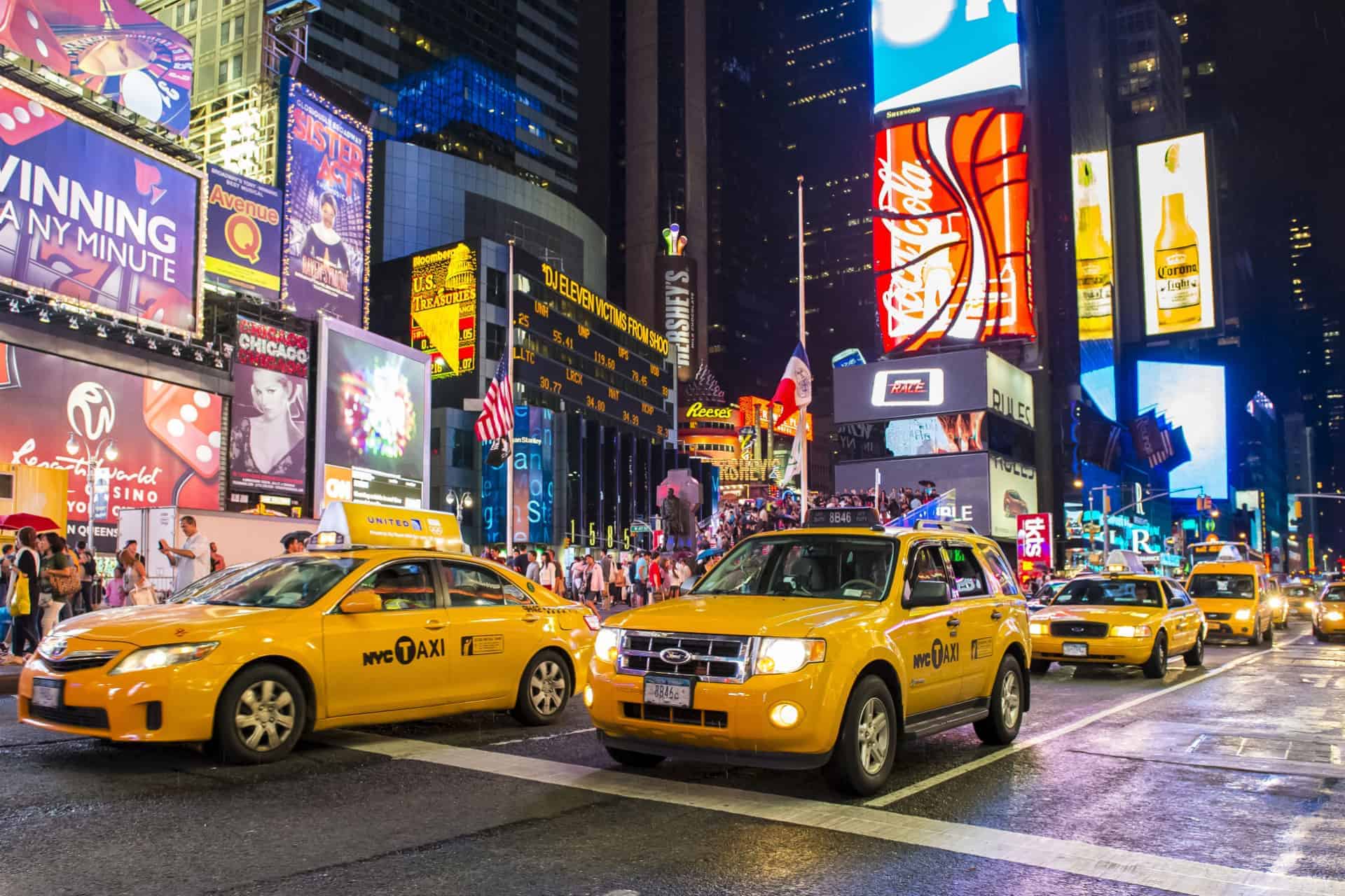 take a taxi in new york city